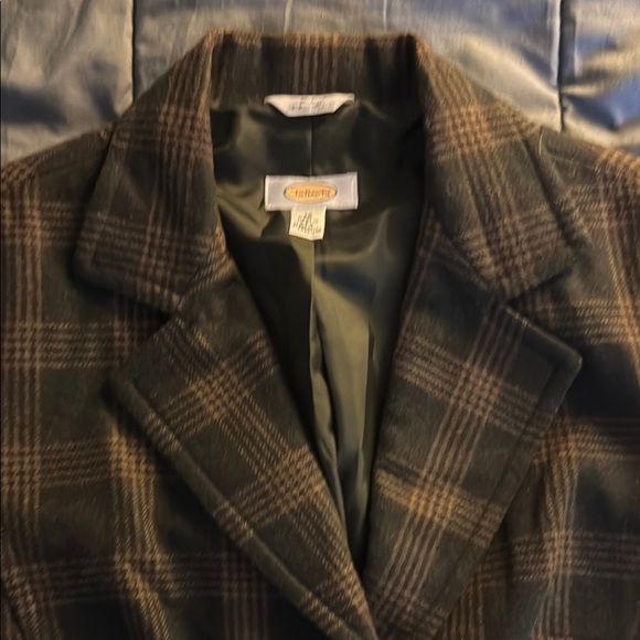 Talbots Green Plaid Women's Blazer Sz 12 - Picture 3 of 7